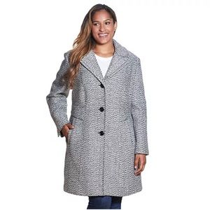 Gallery - Tweed Wool-Blend Peacoat